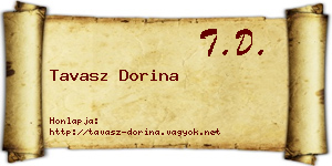 Tavasz Dorina névjegykártya